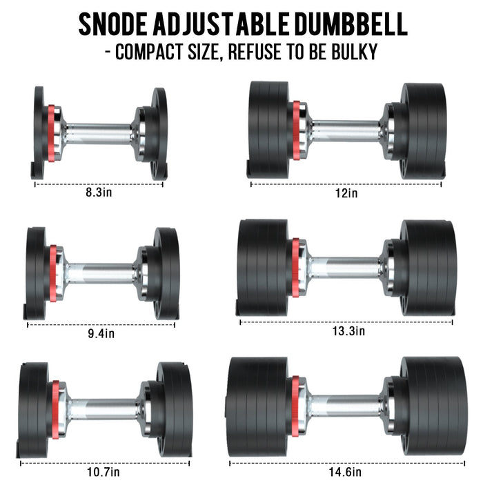 SNODE AD-3-22 KG Adjustable Dumbbell 1x22 kg (1 pc. dumbbell)
